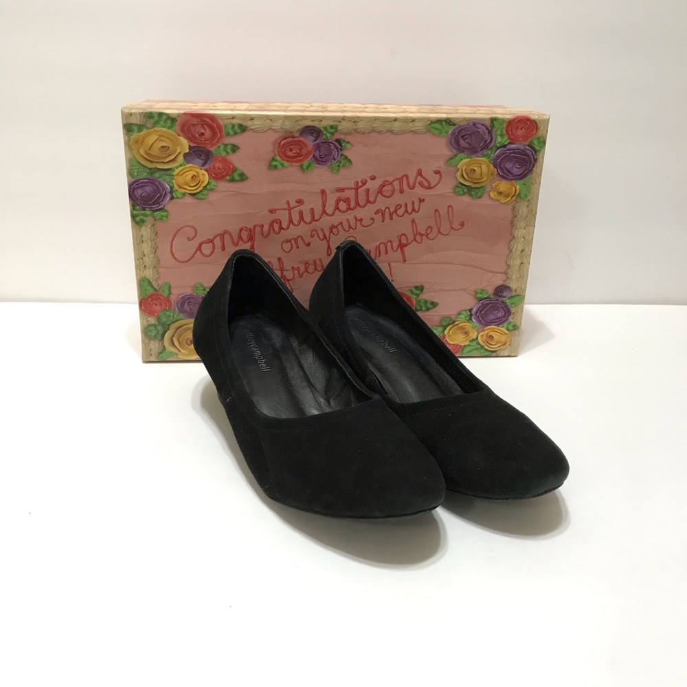 Jeffrey Campbell Black Suede Bitsie Heels